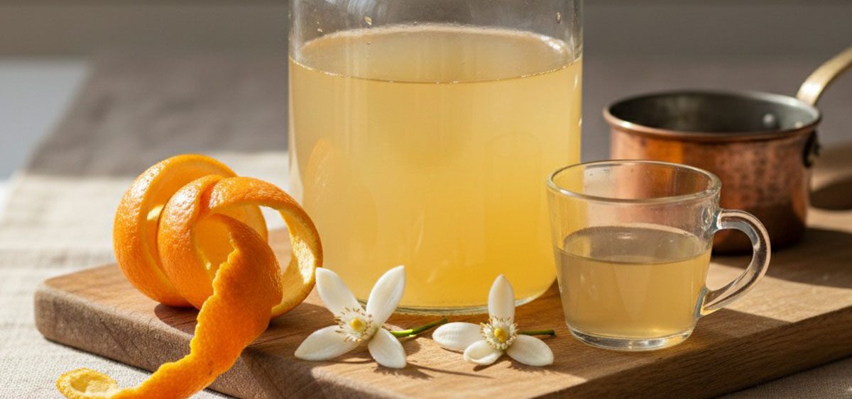 Cómo hacer agua de azahar con piel de naranja casera