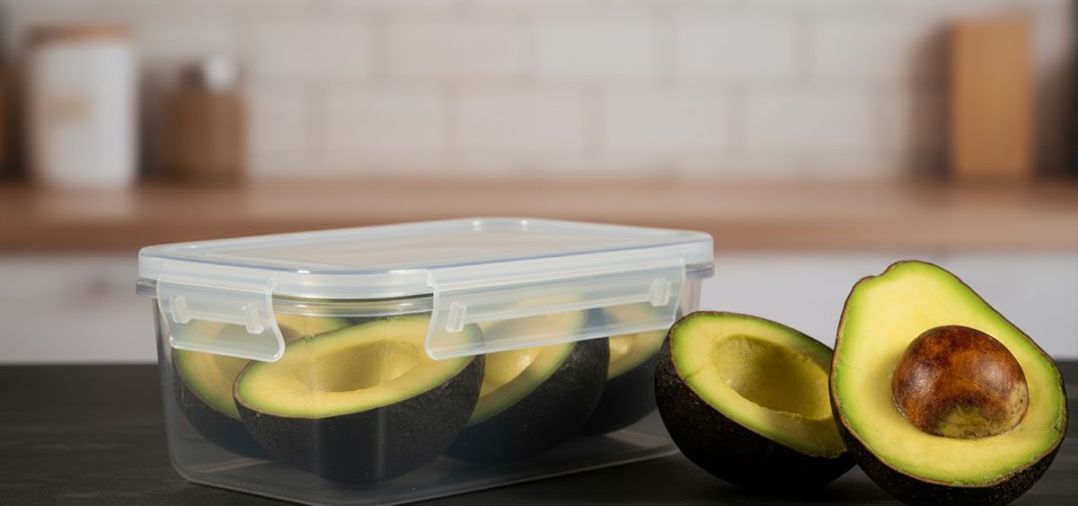 Conservar aguacate cortado en un recipiente hermético