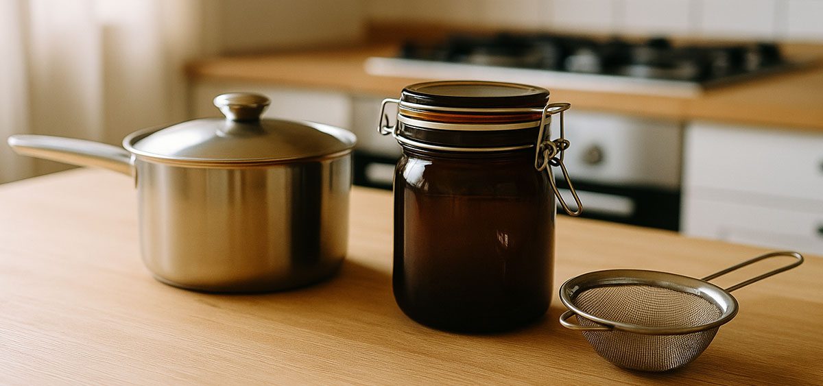 Utensilios necesarios para hacer agua de azahar casera