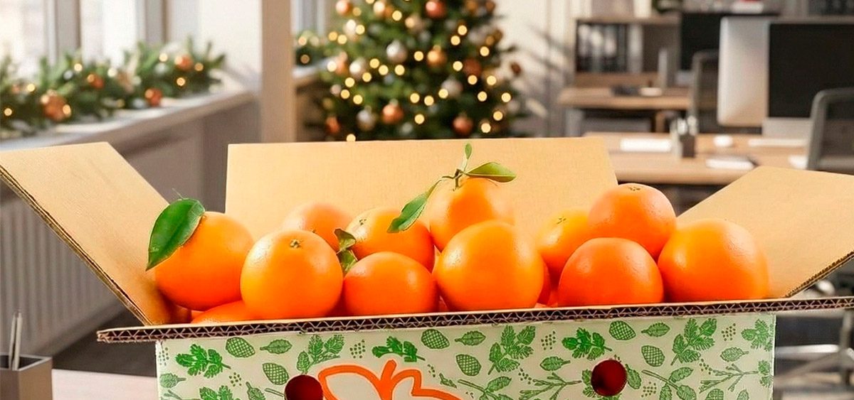 Regalos cajas de naranjas premium para Navidad para empresas